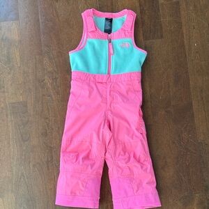 The North Face Kids Pink and Teal Snowpants